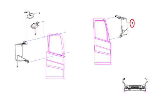 60025737 60025736 SANY 모바일 크레인 STC250용 백미러 어셈블리(L) CB311-SL611BL SR1400/350